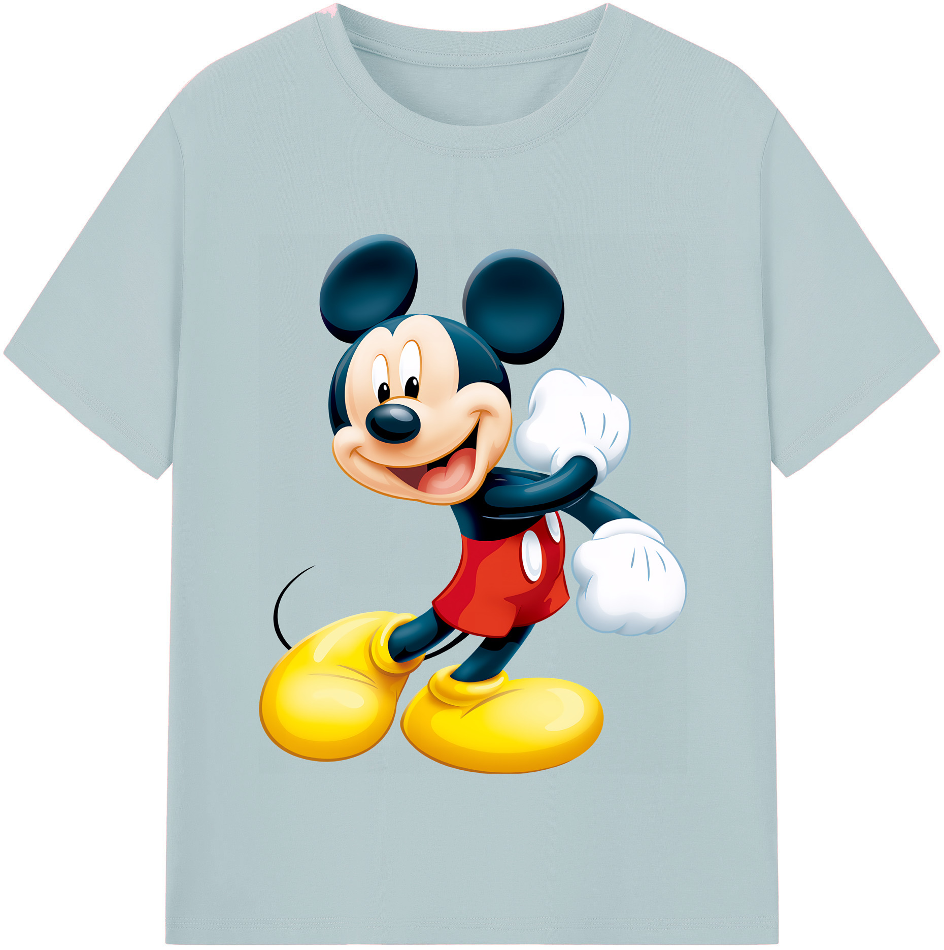 （画像用） ミッキーマウス Mickey Mouse 綿100％半袖Tシャツ（フロントプリント）